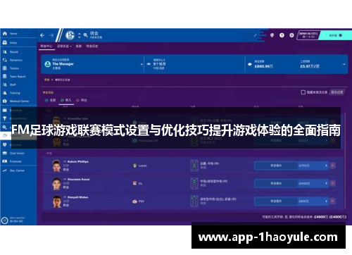 FM足球游戏联赛模式设置与优化技巧提升游戏体验的全面指南