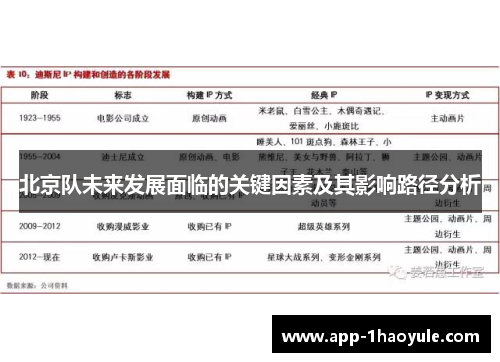 北京队未来发展面临的关键因素及其影响路径分析 北京队未来发展面临的关键因素及其影响路径分析